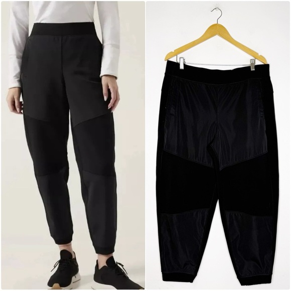 Athleta Get Set Hybrid Joggers Black Sweatpants Size XL - Picture 1 of 7